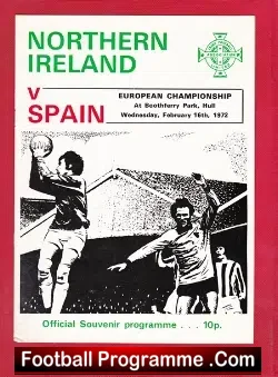 Northern Ireland v Spain 1972 – Boothferry Park Hull George Best