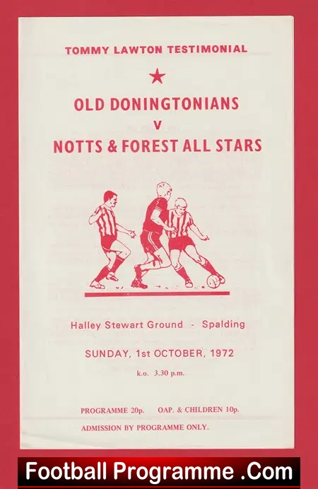 Old Doningtonians v Notts & Forest All Stars 1972