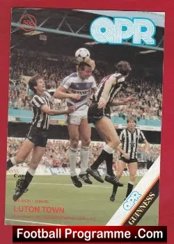 Queens Park Rangers v Luton Town 1984 - Multi Autographed Signed - football programme