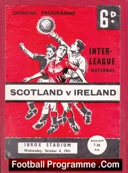 Scotland v Ireland 1961 – Played at Ibrox – Glasgow