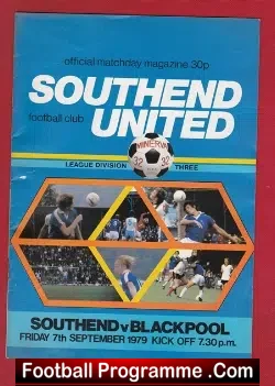 Southend United v Blackpool 1979 - football programme