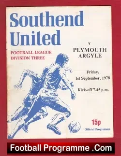Southend United v Plymouth Argyle 1978