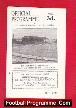 St Mirren v Aberdeen 1960