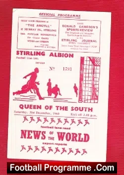 Stirling Albion v Queen Of The South 1960