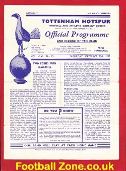 Tottenham Hotspur v Manchester United 1953
