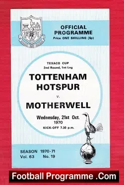 Tottenham Hotspur v Motherwell 1970 – Texaco Cup Match