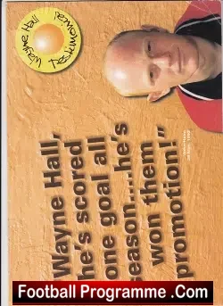 Wayne Hall Testimonial Benefit Match York City 2000 - football programme