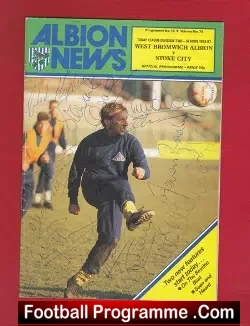 West Bromwich Albion v Stoke City 1987 - Multi Autographed - football programme
