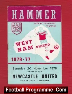 West Ham United v Newcastle United 1976