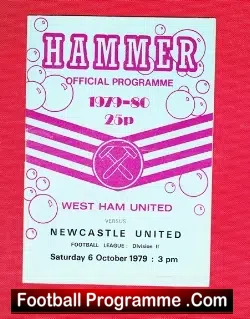 West Ham United v Newcastle United 1979