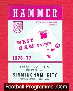 West Ham United v Norwich City 1977