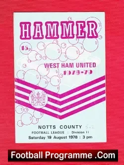 West Ham United v Notts County 1978