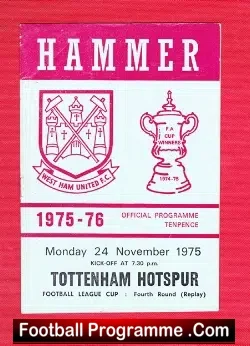 West Ham United v Tottenham 1975