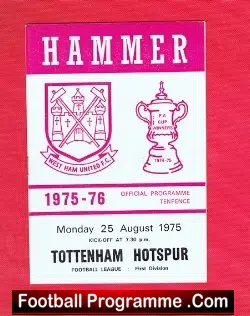 West Ham United v Tottenham 1975