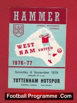 West Ham United v Tottenham 1976