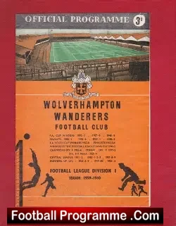 Wolves Wolverhampton v Red Star 1959 - Belgrade - football programme