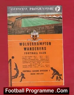 Wolves Wolverhampton v Red Star Belgrade 1959 - football programme