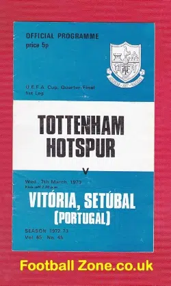Tottenham Hotspur v Vitoria Setubal 1973 – Portugal