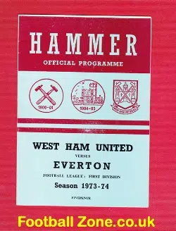 West Ham United v Everton 1974
