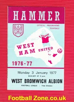 West Ham United v WBA 1977