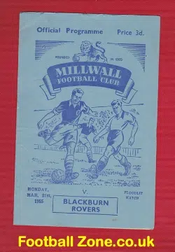 Millwall v Blackburn Rovers 1955