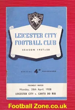 Leicester City v Canto Do Rio 1958 - Multi Signed Autographed