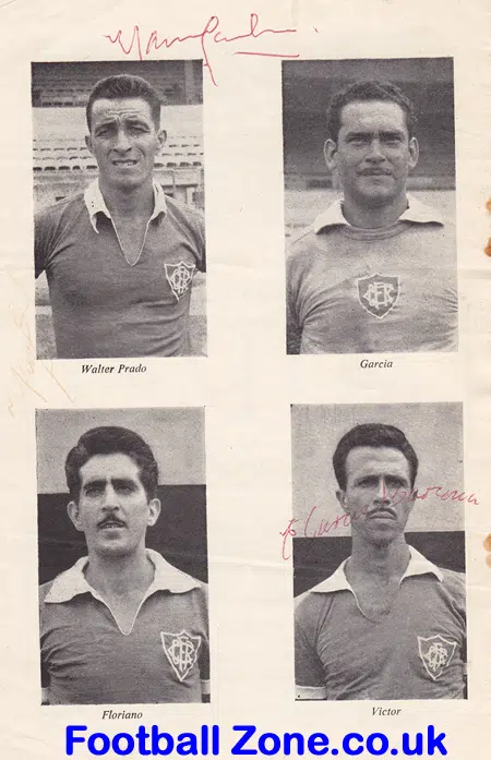 Leicester City v Canto Do Rio 1958 - Multi Signed Autographed