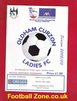 Oldham Curzon Ladies v Ilkeston Town 2002 - Womens Football