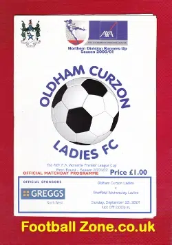 Oldham Curzon Ladies v Sheffield Wednesday 2001 - Womens Football