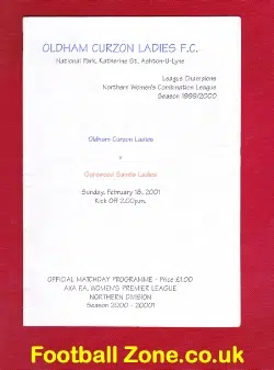 Oldham Curzon Ladies v Garswood Saints 2001 - Womens Football