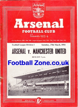 Arsenal v Manchester United 1954