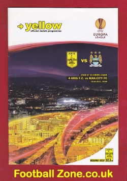 Aris Salonika v Manchester City 2011 – THE RARE BANNED Programme