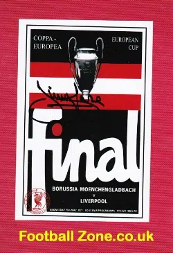 Liverpool Jimmy Case Signed Photograph European Cup Final 1977