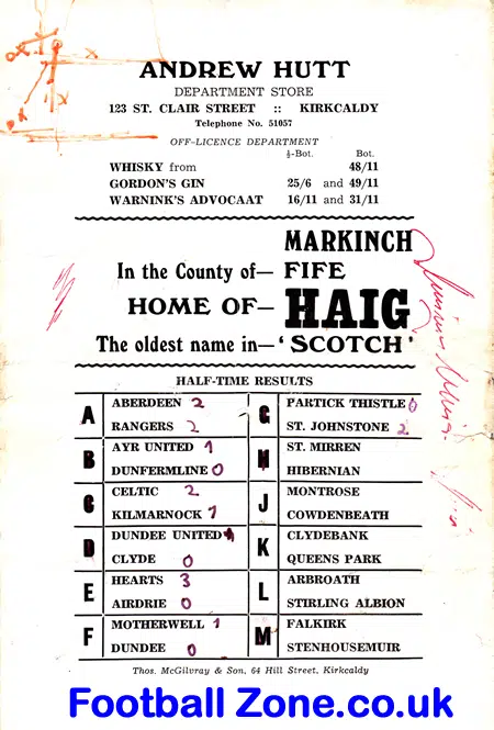 Raith Rovers v Morton 1969 - Multi Signed Autographed