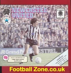 Newcastle United v Arsenal 1984 - Multi Autographed Signed