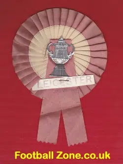 Leicester City Football Club Old Football Rosette 1960s