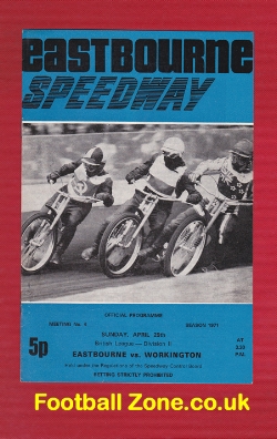 Eastbourne Speedway v Workington 1971