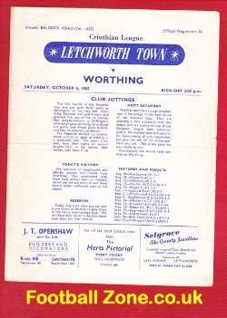 Letchworth Town v Worthing 1962