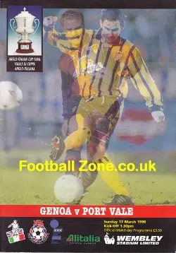 Genoa v Port Vale 1996 - Anglo Italian Cup Final Wembley