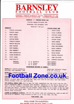 Barnsley v Preston 1994 – Reserves