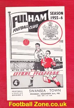Fulham v Swansea Town 1955