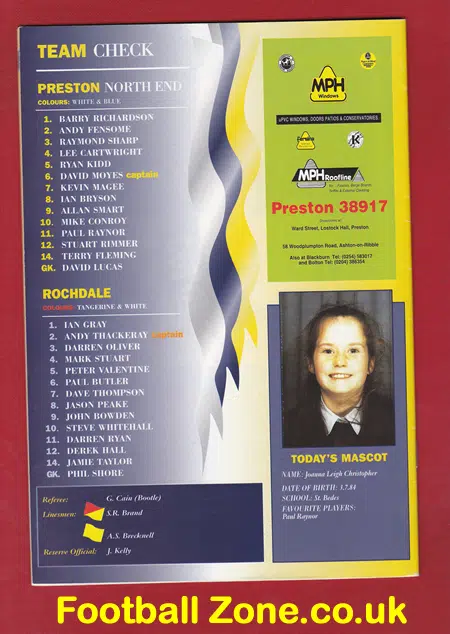 Preston North End v Rochdale 1994 – David Moyes