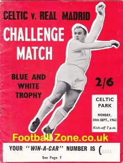 Glasgow Celtic v Real Madrid 1962 - Blue And White Trophy