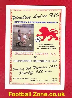 Wembley Ladies v Tranmere Rovers 1996 - Womens Football