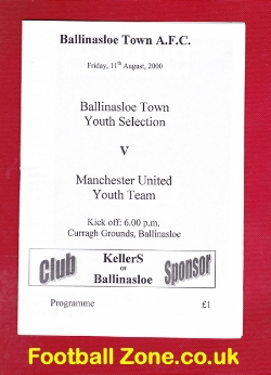 Ballinasloe Town v Manchester United 2000 – Youth Match