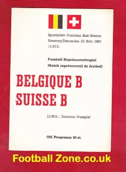 Belgium v Switzerland 1960