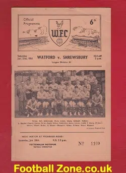 Watford v Shrewsbury Town 1961