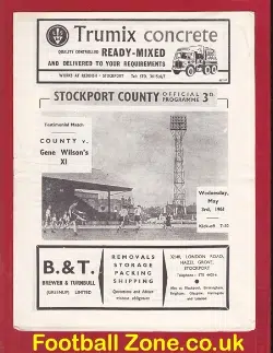 Gene Wilson Football Testimonial Stockport County 1961