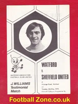 Johnny Williams Benefit Match Testimonial Watford FC 1975