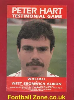 Peter Hart Testimonial Benefit Match Walsall 1990
